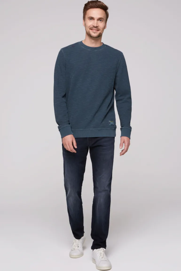 New CAMP DAVID & SOCCX Sweatshirt mit Used-Waschung blue navy bluenavy