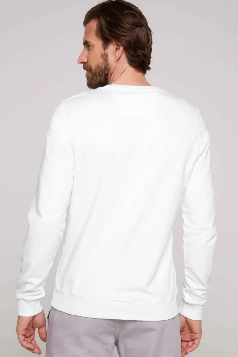 New CAMP DAVID & SOCCX Sweatshirt mit Vintage Print opticwhite