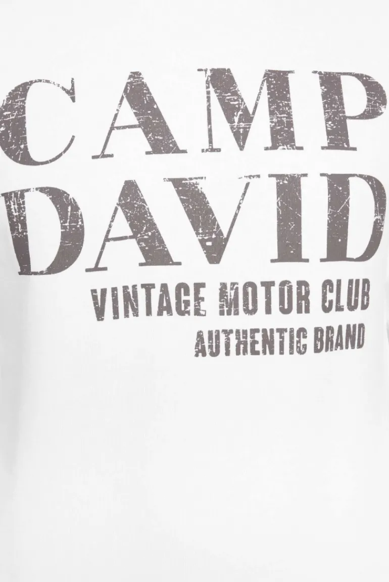 New CAMP DAVID & SOCCX Sweatshirt mit Vintage Print opticwhite