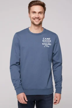 New CAMP DAVID & SOCCX Sweatshirt mit Wording Print blue haze | S bluehaze