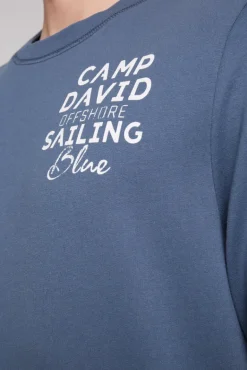 New CAMP DAVID & SOCCX Sweatshirt mit Wording Print blue haze | S bluehaze