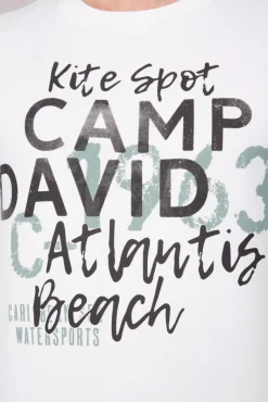 Best CAMP DAVID & SOCCX Sweatshirt mit Wording Print opticwhite