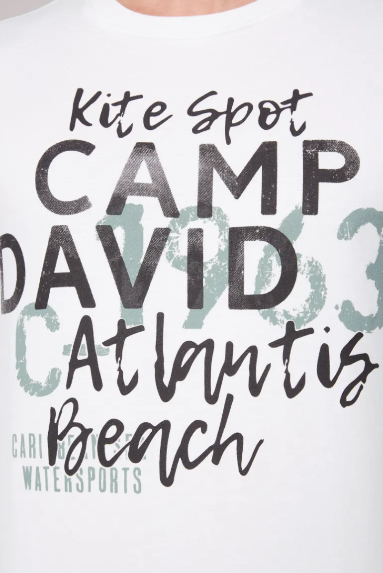 Best CAMP DAVID & SOCCX Sweatshirt mit Wording Print opticwhite