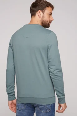 Cheap CAMP DAVID & SOCCX Sweatshirt mit Wording Print grey green | S greygreen