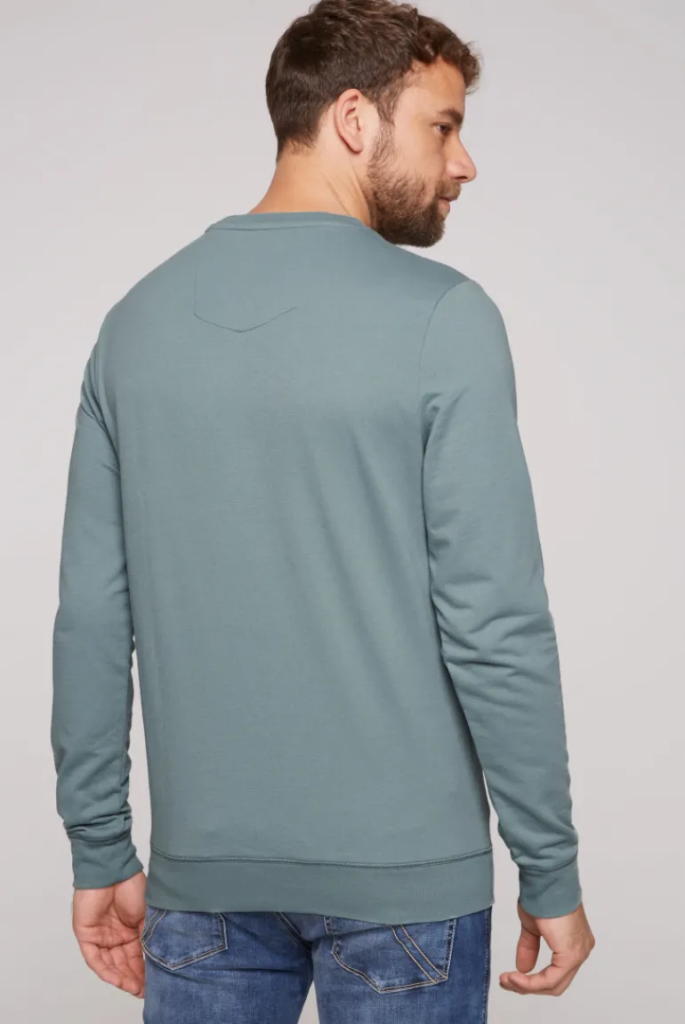 Cheap CAMP DAVID & SOCCX Sweatshirt mit Wording Print grey green | S greygreen