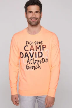 Online CAMP DAVID & SOCCX Sweatshirt mit Wording Print speed orange speedorange