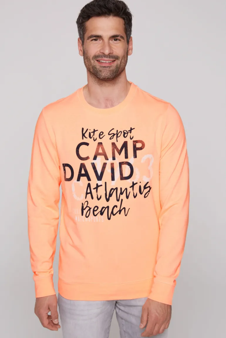 Online CAMP DAVID & SOCCX Sweatshirt mit Wording Print speed orange speedorange