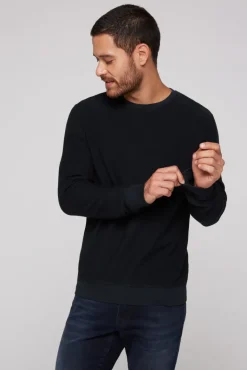 Fashion CAMP DAVID & SOCCX Sweatshirt Reversed mit Patch-Print blue navy bluenavy