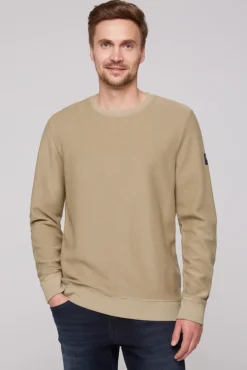 Clearance CAMP DAVID & SOCCX Sweatshirt Reversed mit Patch-Print tan
