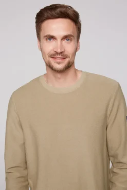 Clearance CAMP DAVID & SOCCX Sweatshirt Reversed mit Patch-Print tan
