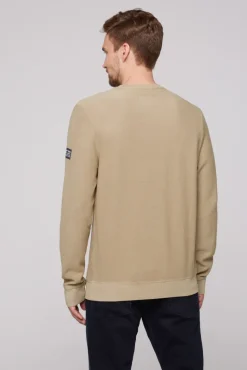 Clearance CAMP DAVID & SOCCX Sweatshirt Reversed mit Patch-Print tan