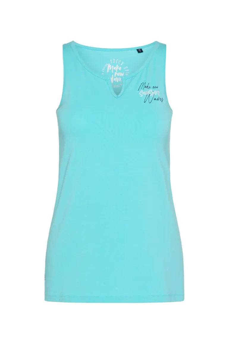 Cheap CAMP DAVID & SOCCX Trägershirt mit offenem Rundhalsausschnitt lagoon blue lagoonblue