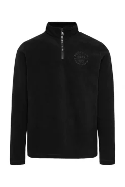 Sale CAMP DAVID & SOCCX Troyer-Fleeceshirt mit Tapes und Prägedrucken black