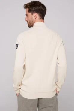 Cheap CAMP DAVID & SOCCX Troyer-Pullover mit Zipper-Detail ecru