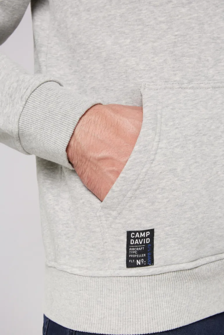 Outlet CAMP DAVID & SOCCX Troyer-Sweatshirt mit Artworks granite melange granitemelange