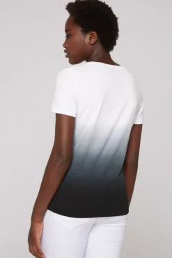 Best Sale CAMP DAVID & SOCCX T-Shirt Dip Dye mit Glitter Wording | S black