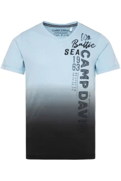 Best CAMP DAVID & SOCCX T-Shirt Dip Dye mit senkrechtem Logo Artwork black