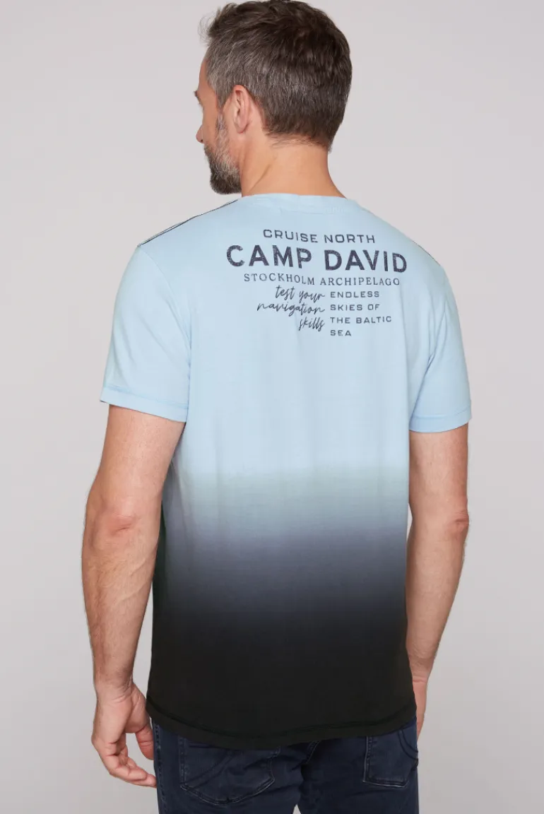 Best CAMP DAVID & SOCCX T-Shirt Dip Dye mit senkrechtem Logo Artwork black