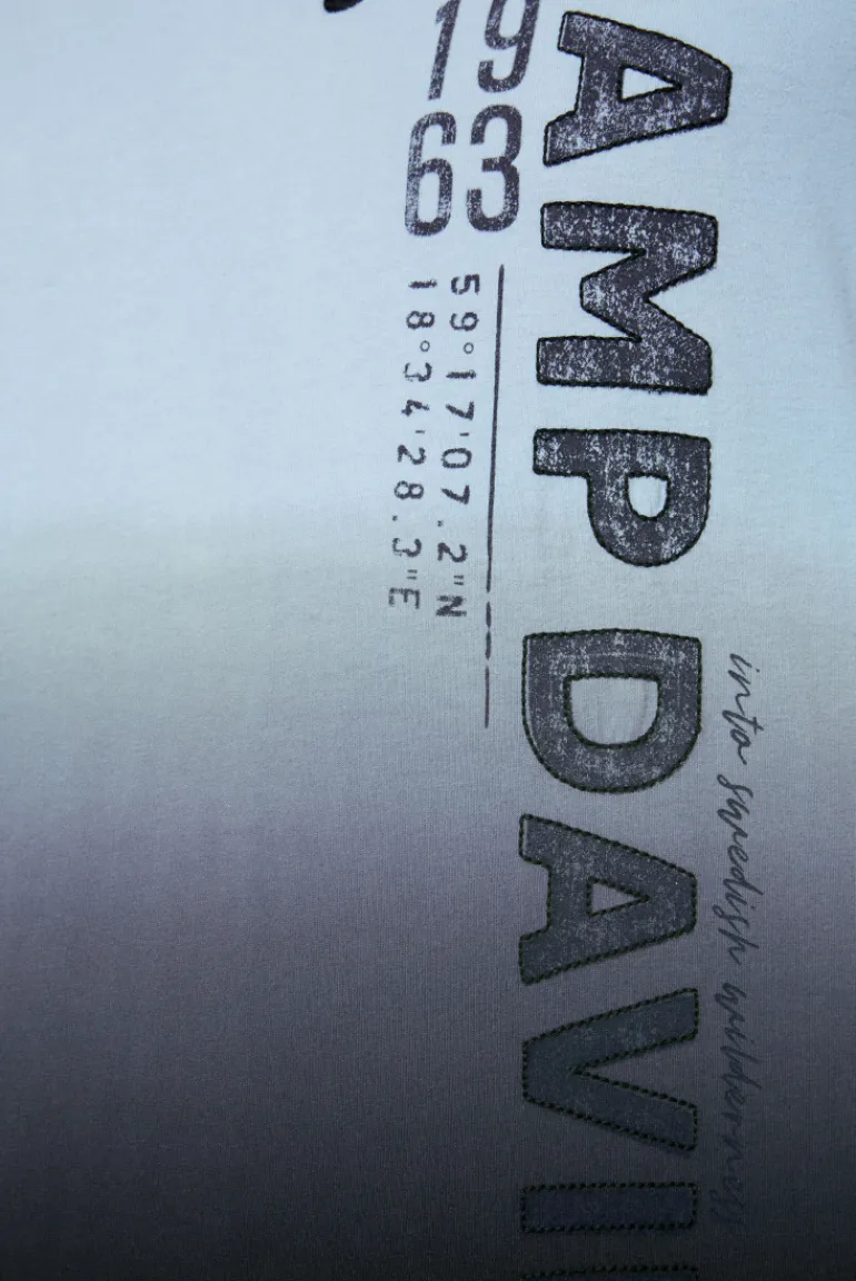 Best CAMP DAVID & SOCCX T-Shirt Dip Dye mit senkrechtem Logo Artwork black