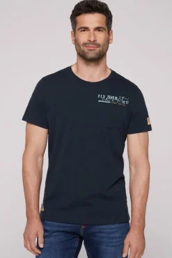 Online CAMP DAVID & SOCCX T-Shirt mit Brusttasche und Rücken-Artwork blue navy bluenavy