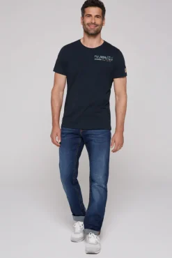 Online CAMP DAVID & SOCCX T-Shirt mit Brusttasche und Rücken-Artwork blue navy bluenavy