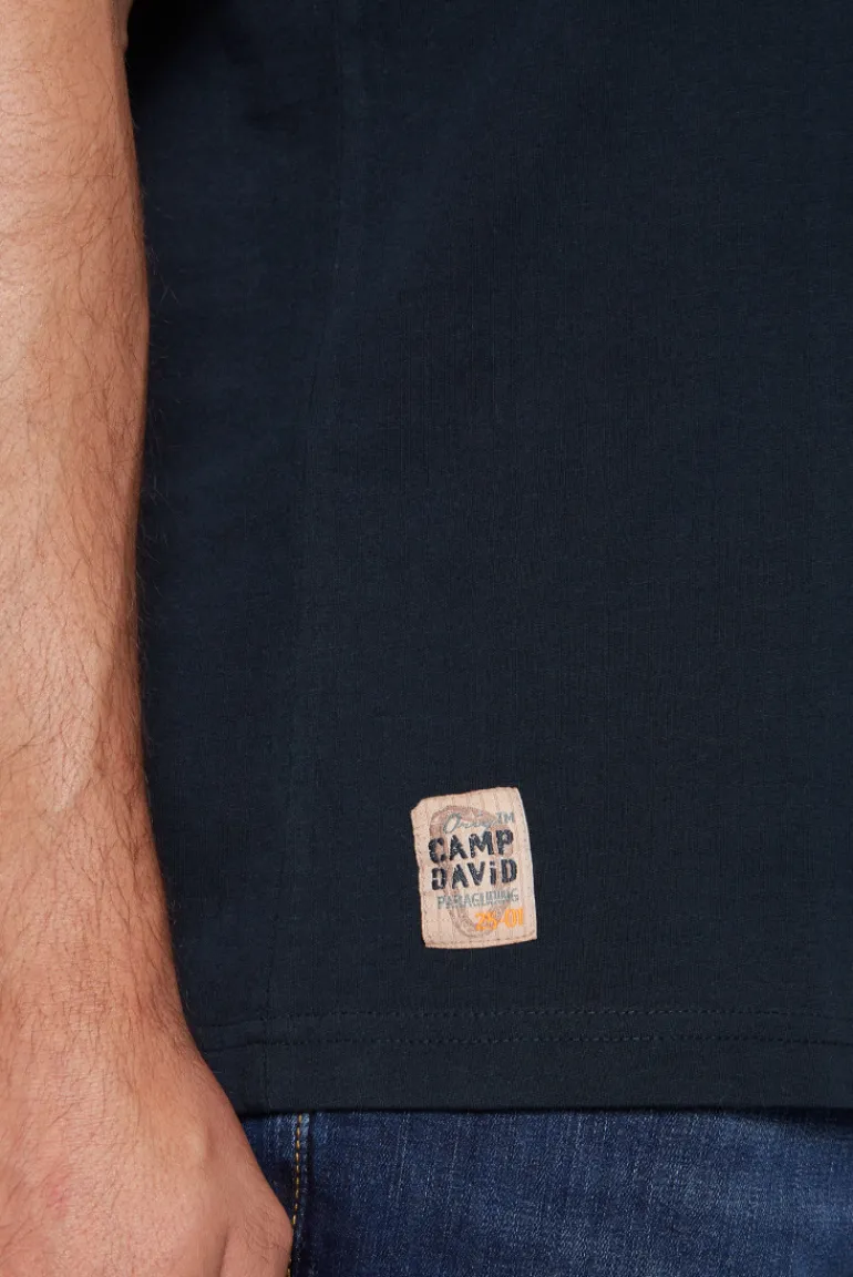 Online CAMP DAVID & SOCCX T-Shirt mit Brusttasche und Rücken-Artwork blue navy bluenavy