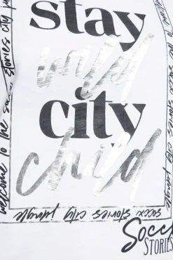 Cheap CAMP DAVID & SOCCX T-Shirt mit Folienprint opticwhite