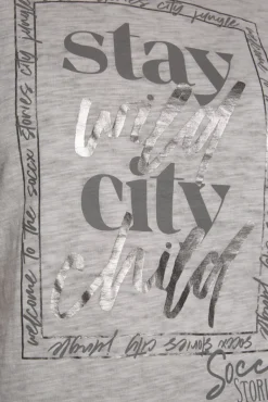 Cheap CAMP DAVID & SOCCX T-Shirt mit Folienprint shadow