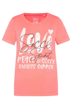 Best CAMP DAVID & SOCCX T-Shirt mit Glitter-Puff-Print neon pink neonpink