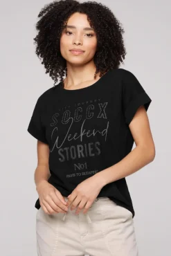 Sale CAMP DAVID & SOCCX T-Shirt mit Logo aus Schmucknieten black