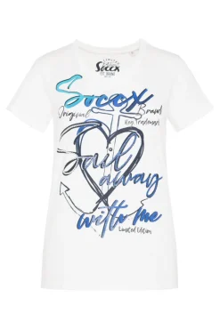 Shop CAMP DAVID & SOCCX T-Shirt mit Logo Print ivory