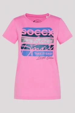 Store CAMP DAVID & SOCCX T-Shirt mit Logo Print pink punch pinkpunch