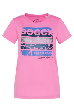 Store CAMP DAVID & SOCCX T-Shirt mit Logo Print pink punch pinkpunch