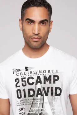 Outlet CAMP DAVID & SOCCX T-Shirt mit Photoprint opticwhite