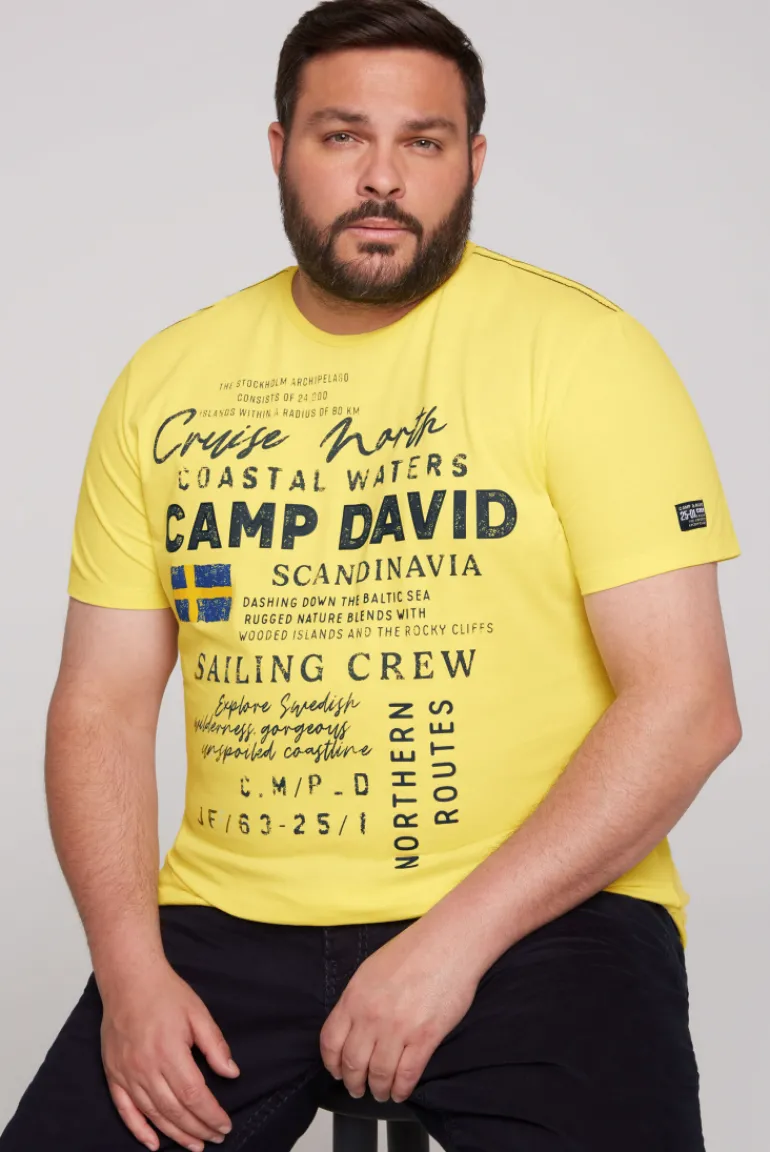 Outlet CAMP DAVID & SOCCX T-Shirt mit Print Artwork light lime lightlime
