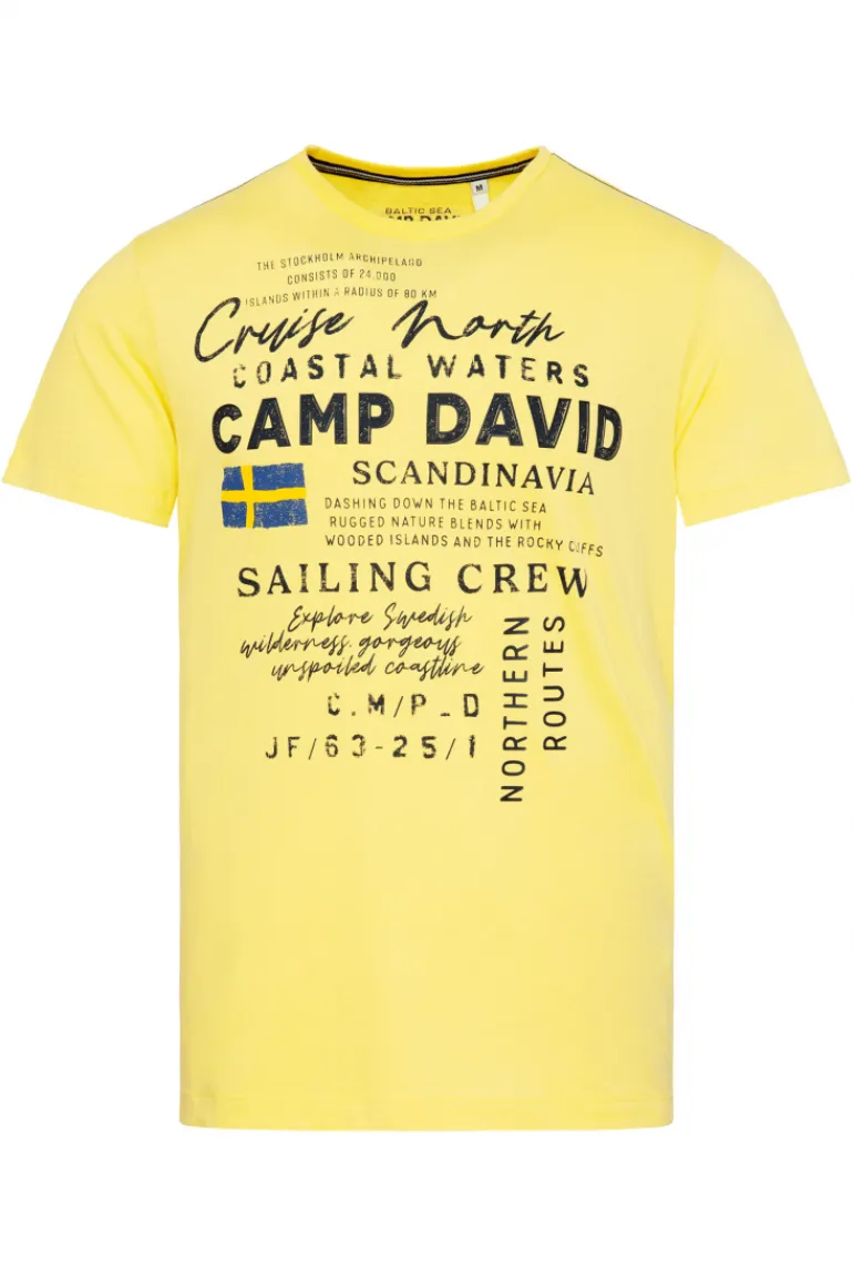 Outlet CAMP DAVID & SOCCX T-Shirt mit Print Artwork light lime lightlime