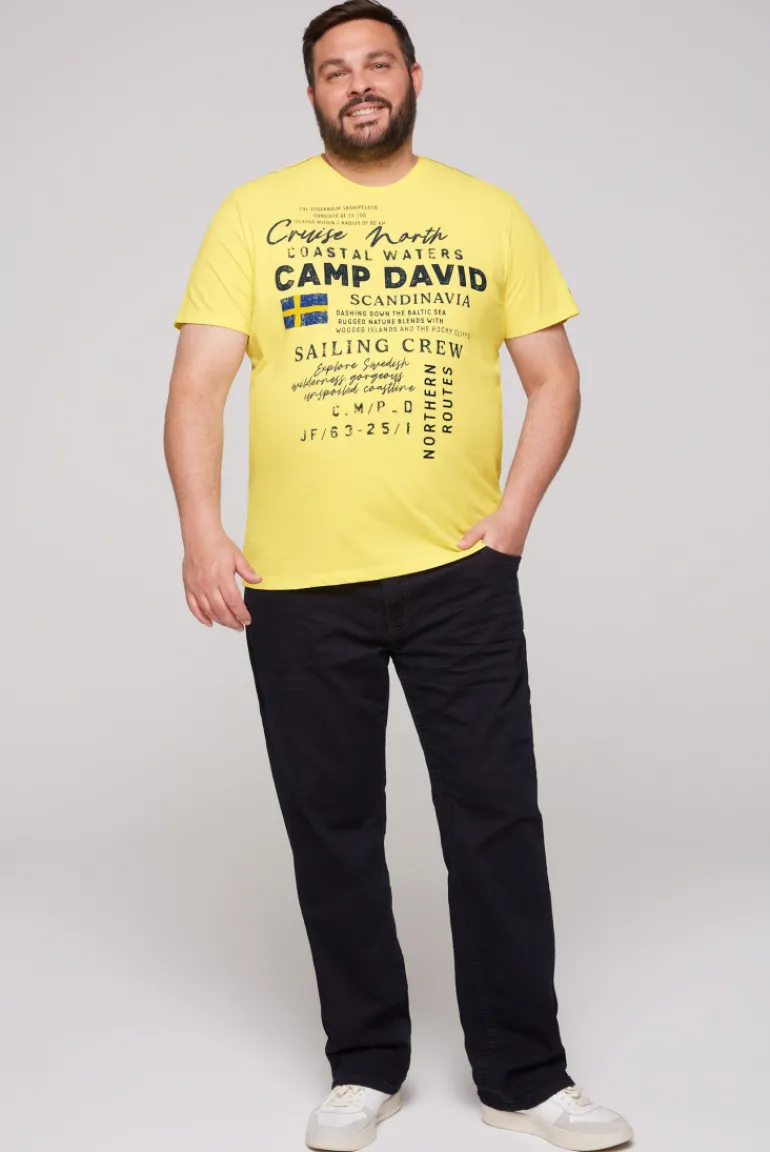 Outlet CAMP DAVID & SOCCX T-Shirt mit Print Artwork light lime lightlime
