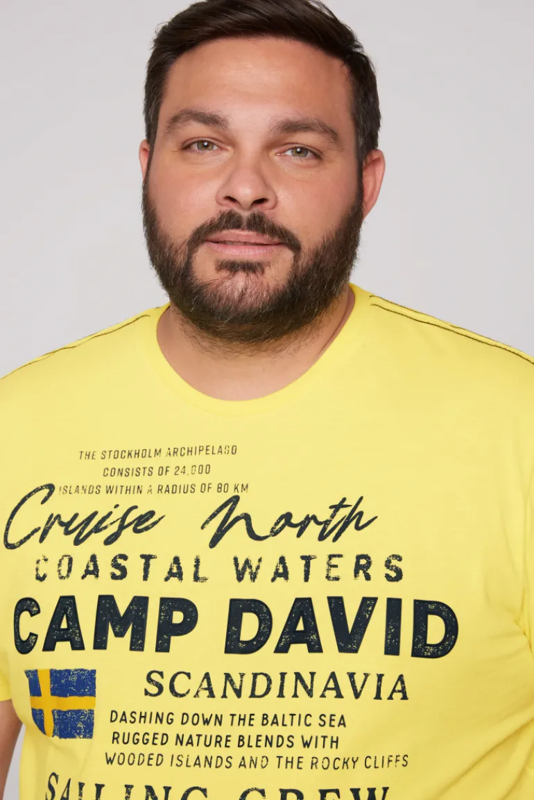Outlet CAMP DAVID & SOCCX T-Shirt mit Print Artwork light lime lightlime