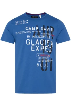 New CAMP DAVID & SOCCX T-Shirt mit Print im Used Look strong blue strongblue