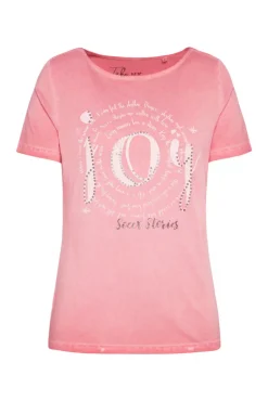 Cheap CAMP DAVID & SOCCX T-Shirt mit U-Boot-Ausschnitt und Artwork sunrise