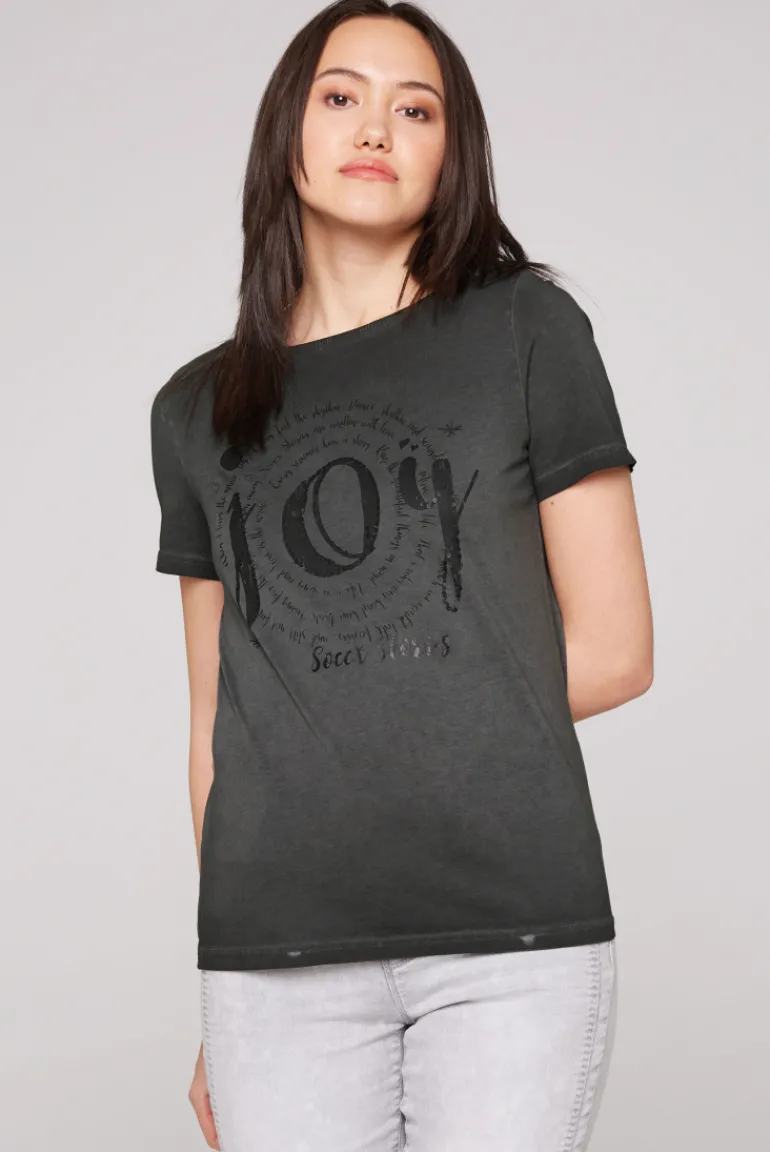 Best CAMP DAVID & SOCCX T-Shirt mit U-Boot-Ausschnitt und Artwork black