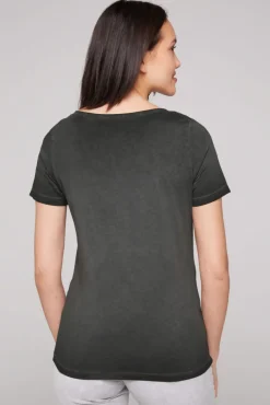 Best CAMP DAVID & SOCCX T-Shirt mit U-Boot-Ausschnitt und Artwork black