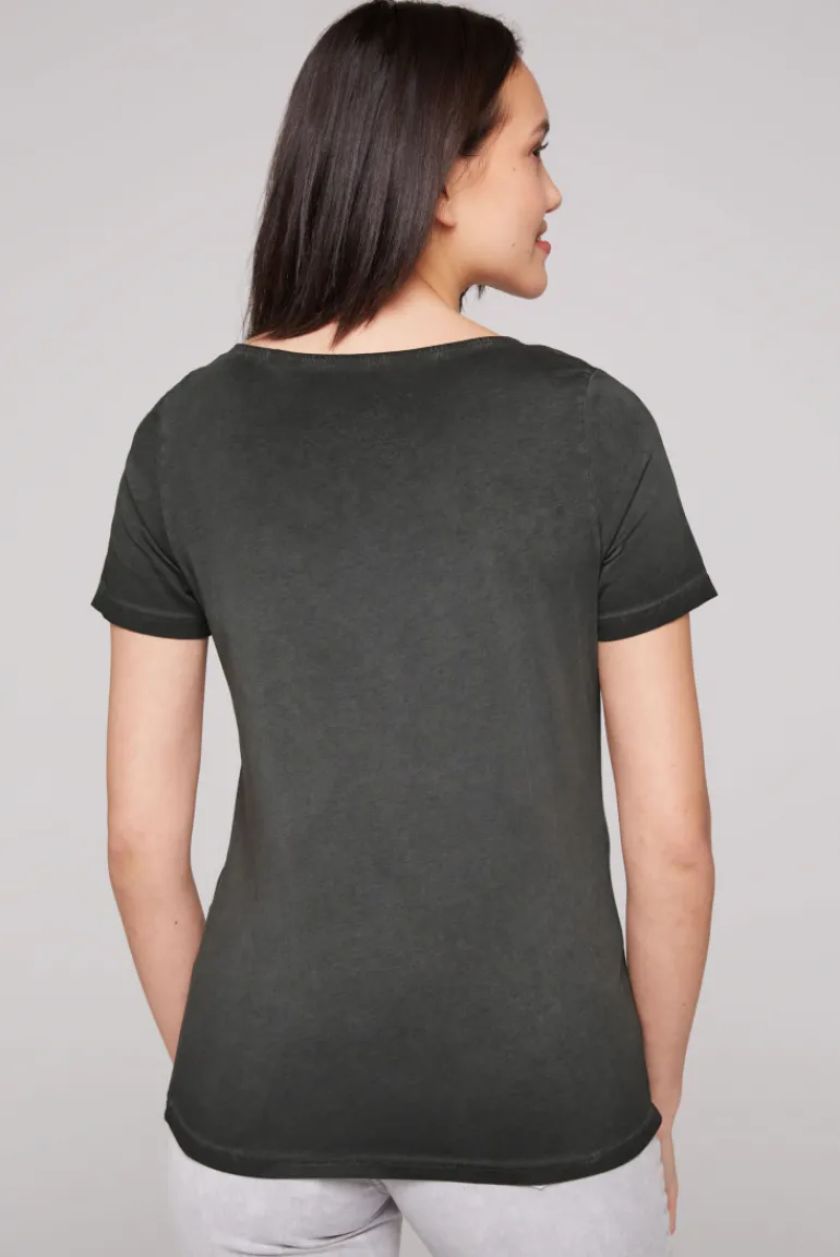 Best CAMP DAVID & SOCCX T-Shirt mit U-Boot-Ausschnitt und Artwork black