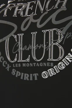 Store CAMP DAVID & SOCCX T-Shirt mit V-Ausschnitt und Print black