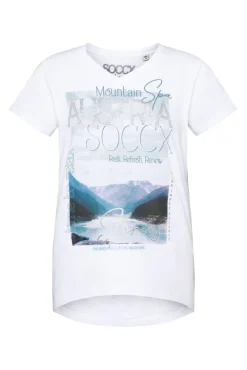 Best CAMP DAVID & SOCCX T-Shirt mit V-Ausschnitt und Photoprint opticwhite