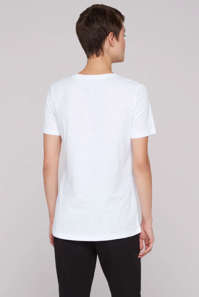 Best CAMP DAVID & SOCCX T-Shirt mit V-Ausschnitt und Photoprint opticwhite