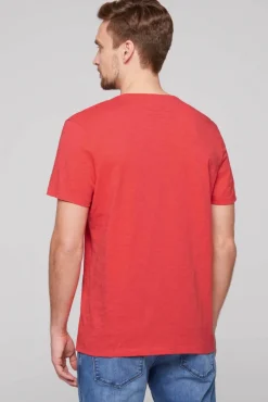 Online CAMP DAVID & SOCCX T-Shirt mit V-Neck und Print Artwork skipper red skipperred
