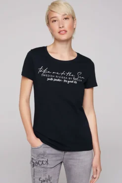 Best Sale CAMP DAVID & SOCCX T-Shirt  mit Wording Print black