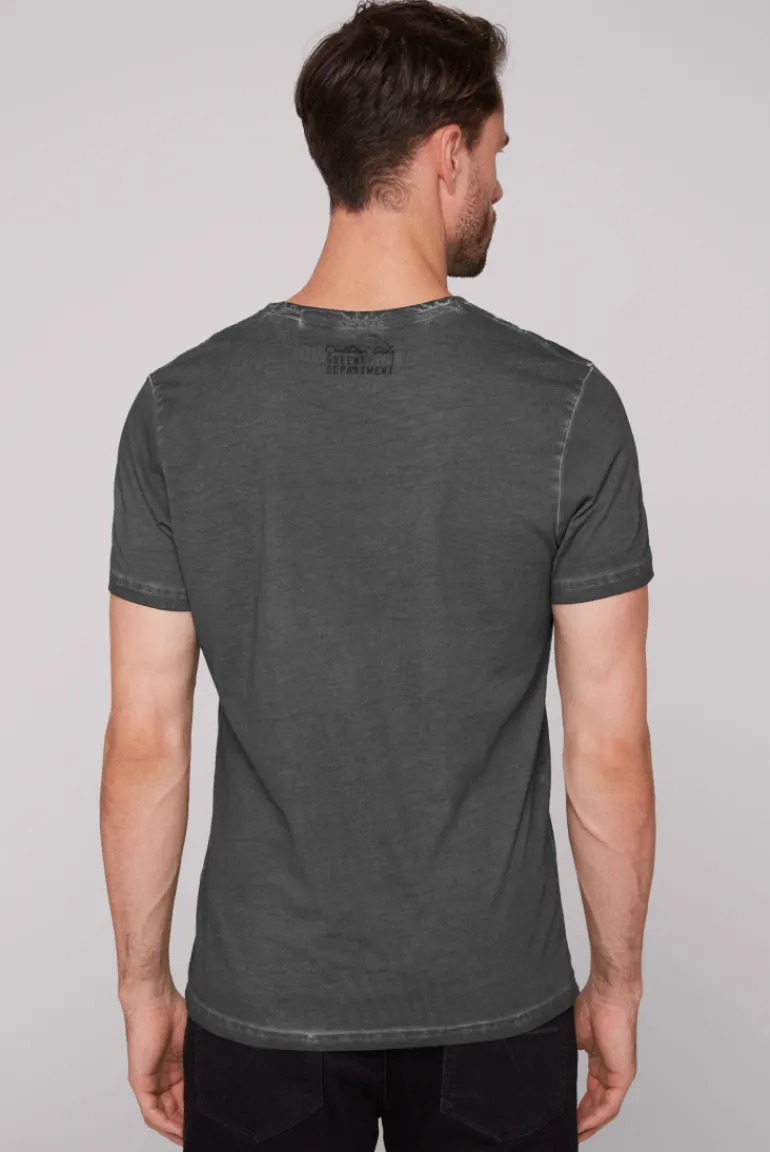 Best Sale CAMP DAVID & SOCCX T-Shirt Oil Dyed mit Photoprint granite