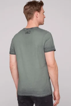 Clearance CAMP DAVID & SOCCX T-Shirt Oil Dyed mit Photoprint deep forest deepforest